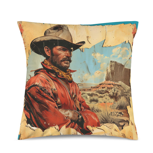 Rugged Cowboy Velvety Soft Pillow Case Made in America