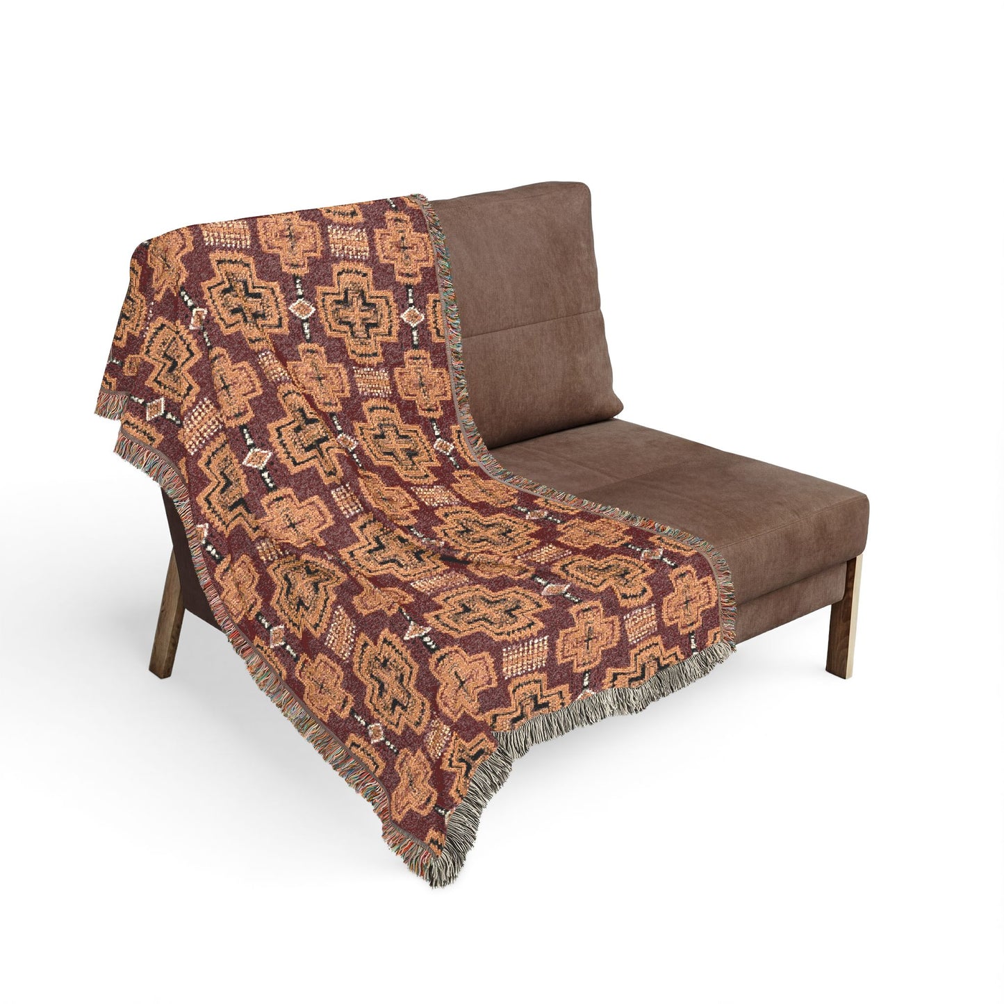Southwestern Woven Blanket – Geometric Tribal Throw for Cozy Living Room or Cabin