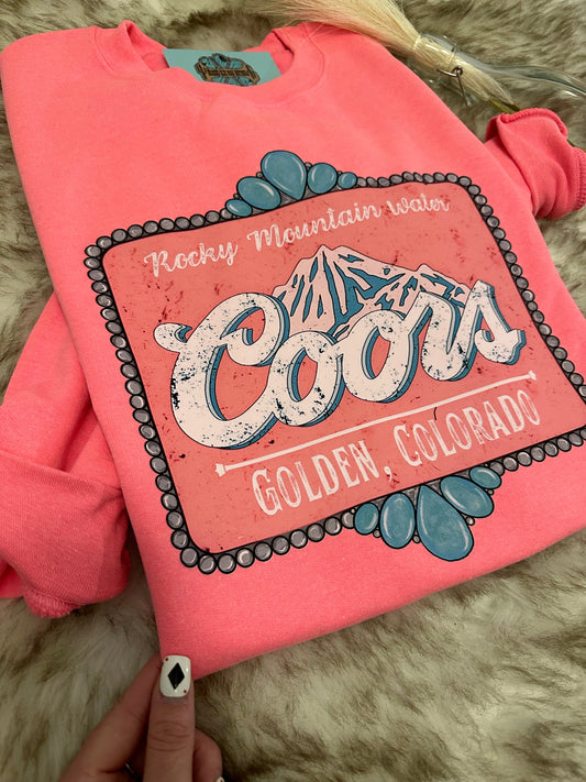 Rocky Mountain Water PINK - pullover