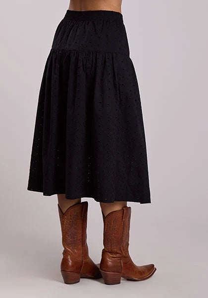 Stetson 2916 Lawn Eyelets (Black) - Women's Skirt