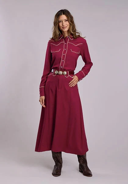 Stetson 3155 Solid Rayon (Wine) - Women's Skirt