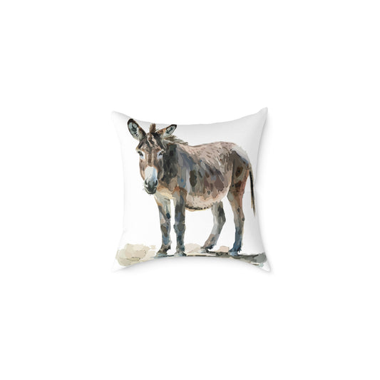 Donkey Art Square Pillow for Cozy Decor