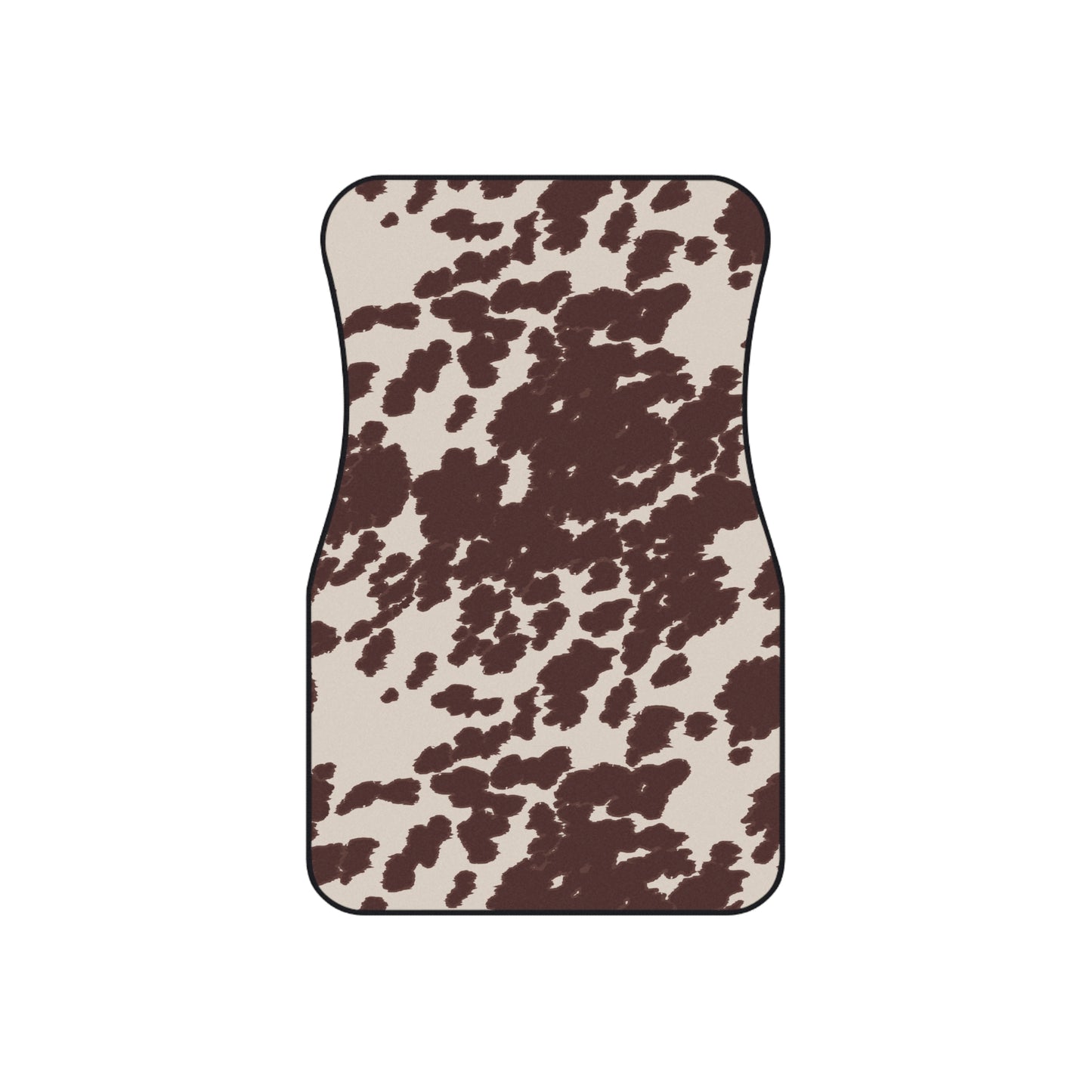Brown Cow Print Car Mats - Set of 4