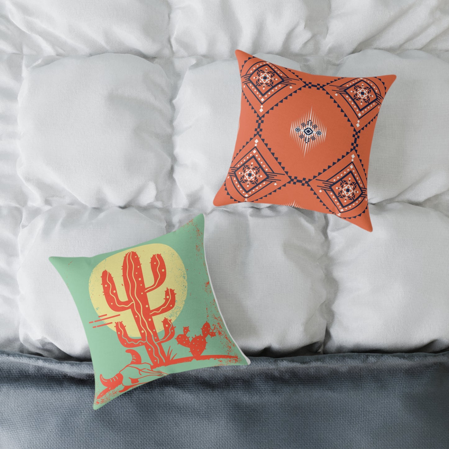 Desert-Inspired Square Poly Canvas Pillow
