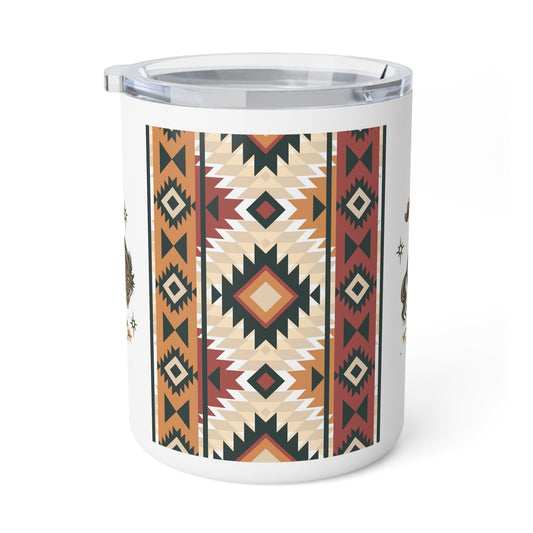Southwestern Aztec Insulated Coffee Mug — 10oz Travel Tumbler
