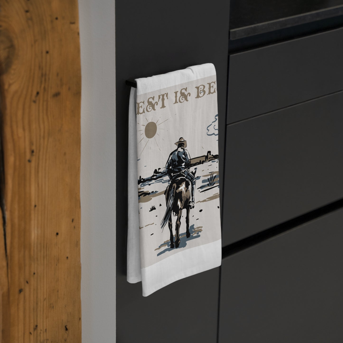 West is the Best - Rustic Western Tea Towel - "West is Best" Design