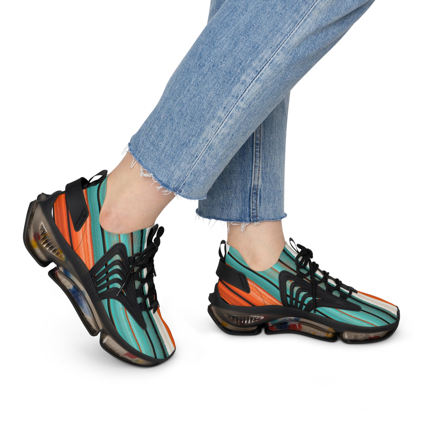 Arizona Serape Stylish Women's Mesh Sneakers - Trendy Comfort Footwear, Running Shoes, Casual Sneakers, Spring Fashion, Unique Gift Idea