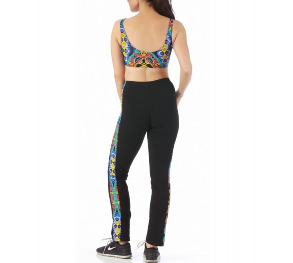 InstantFigure Activewear Printed Crop Top W/1inch Straps - 145006