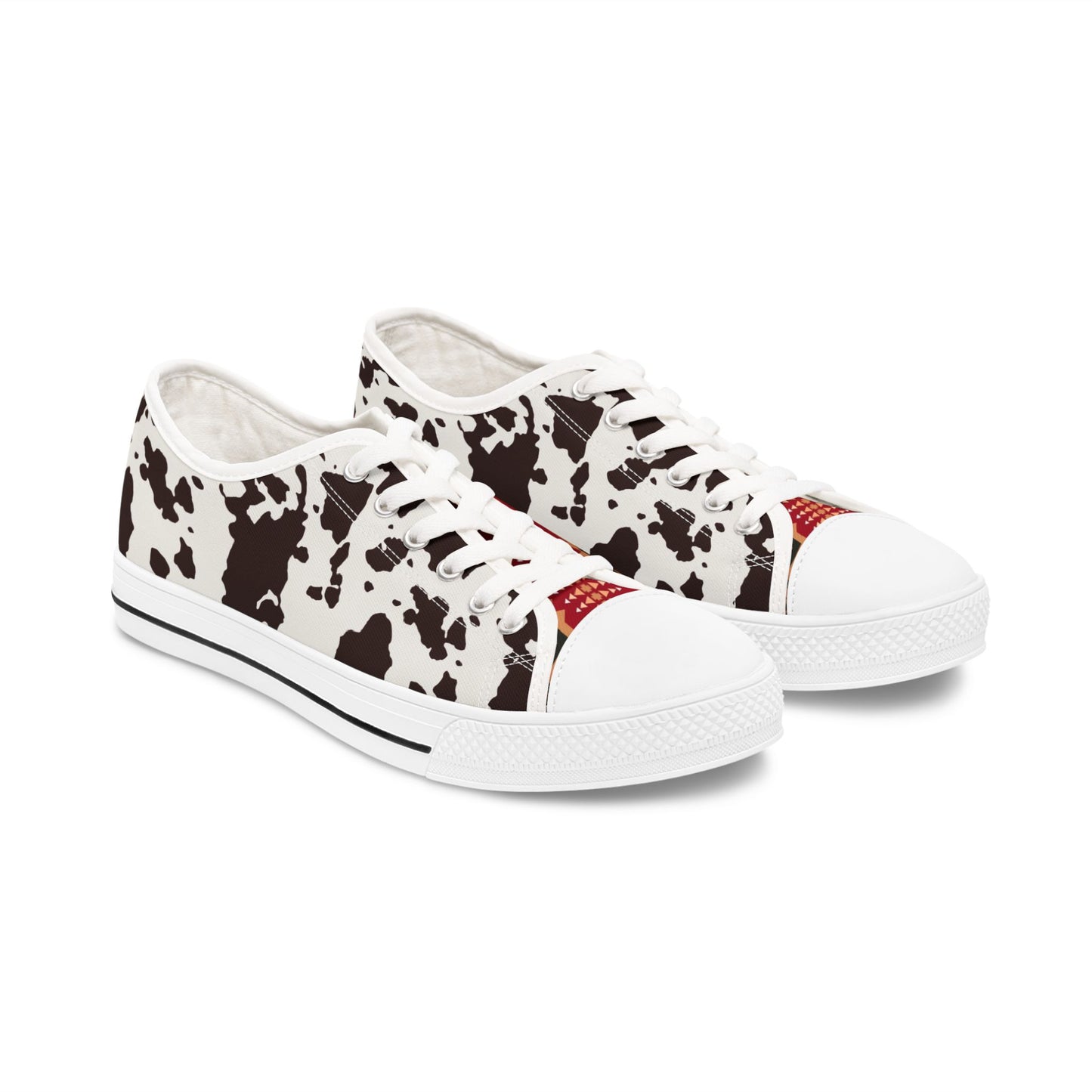 Touch of Aztec Stylish Women's Cow Print Sneakers | Trendy Footwear for Casual Outings, Gifts, Everyday Wear, Fashion Statement