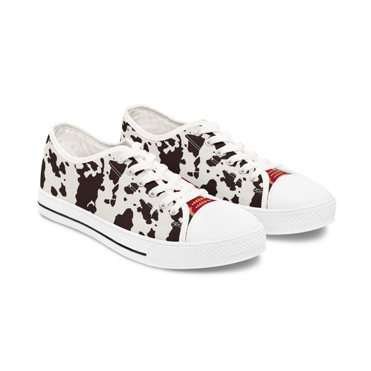 Touch of Aztec Stylish Women's Cow Print Sneakers | Trendy Footwear for Casual Outings, Gifts, Everyday Wear, Fashion Statement