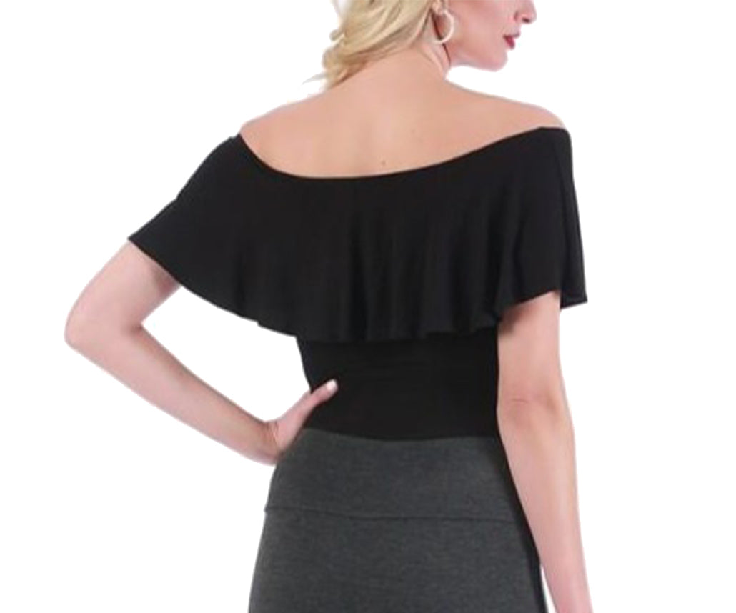 Flounce Off the Shoulder Bodysuit 153542