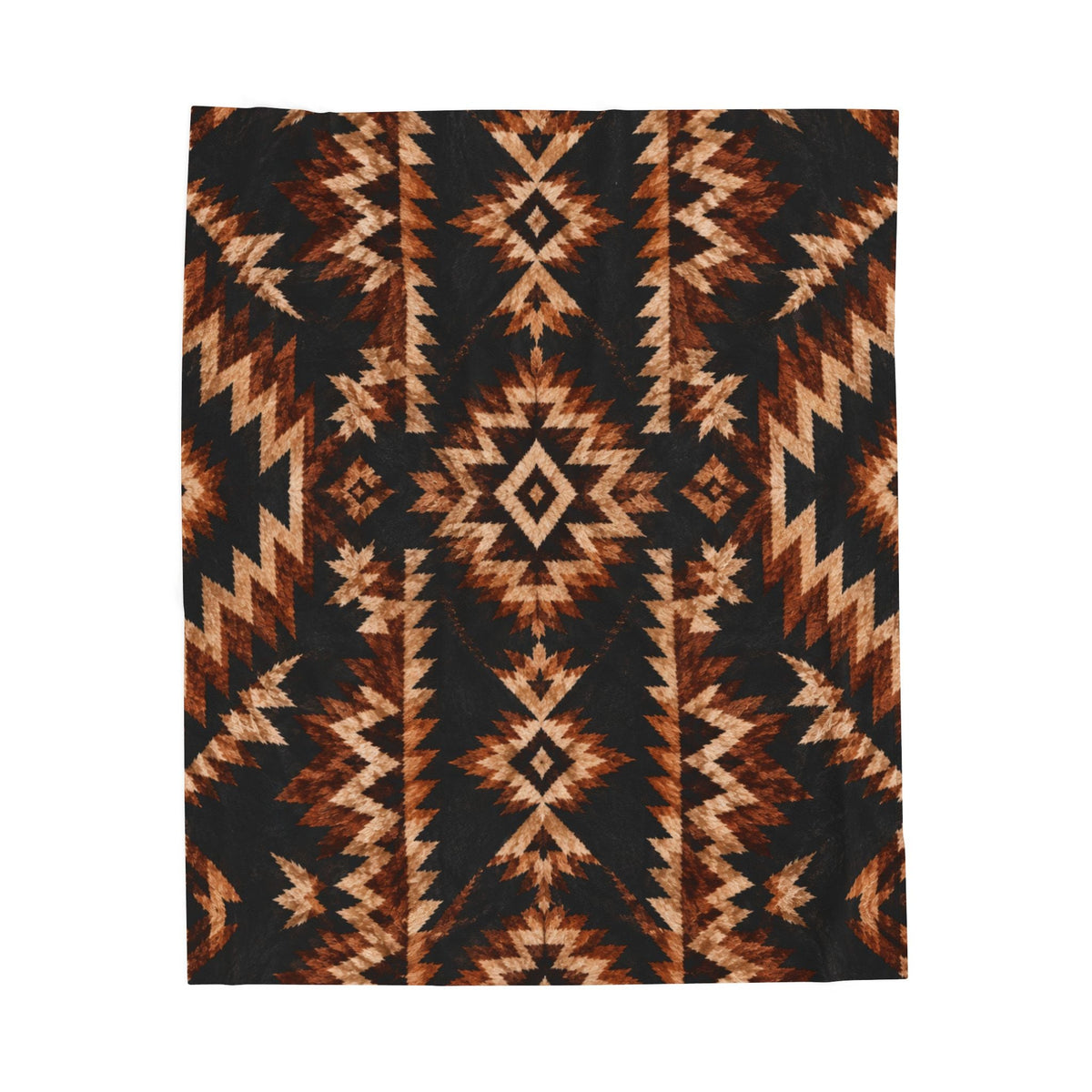 The Mesa Noir Western Plush Blanket
