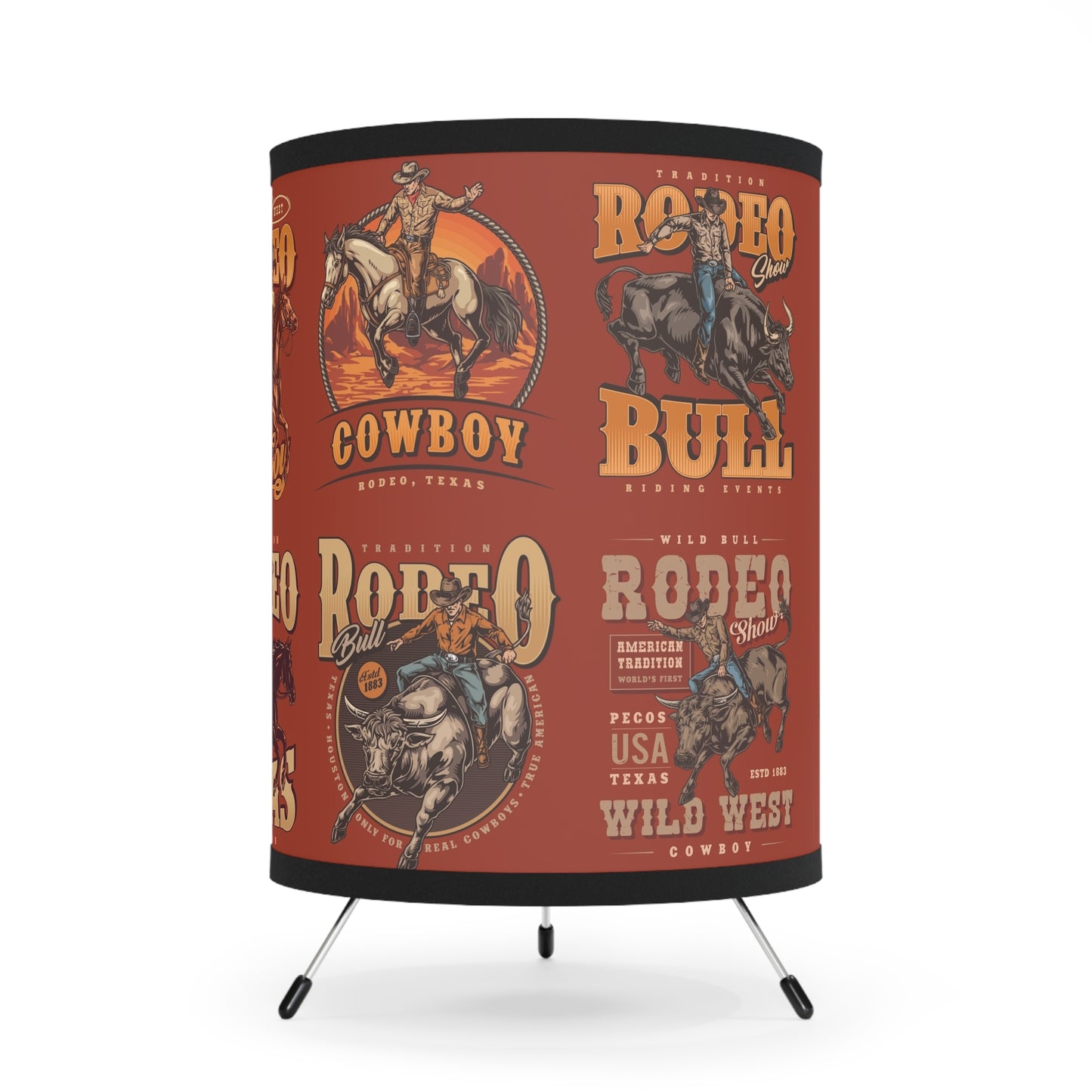 Wild West Rodeo Tripod Lamp