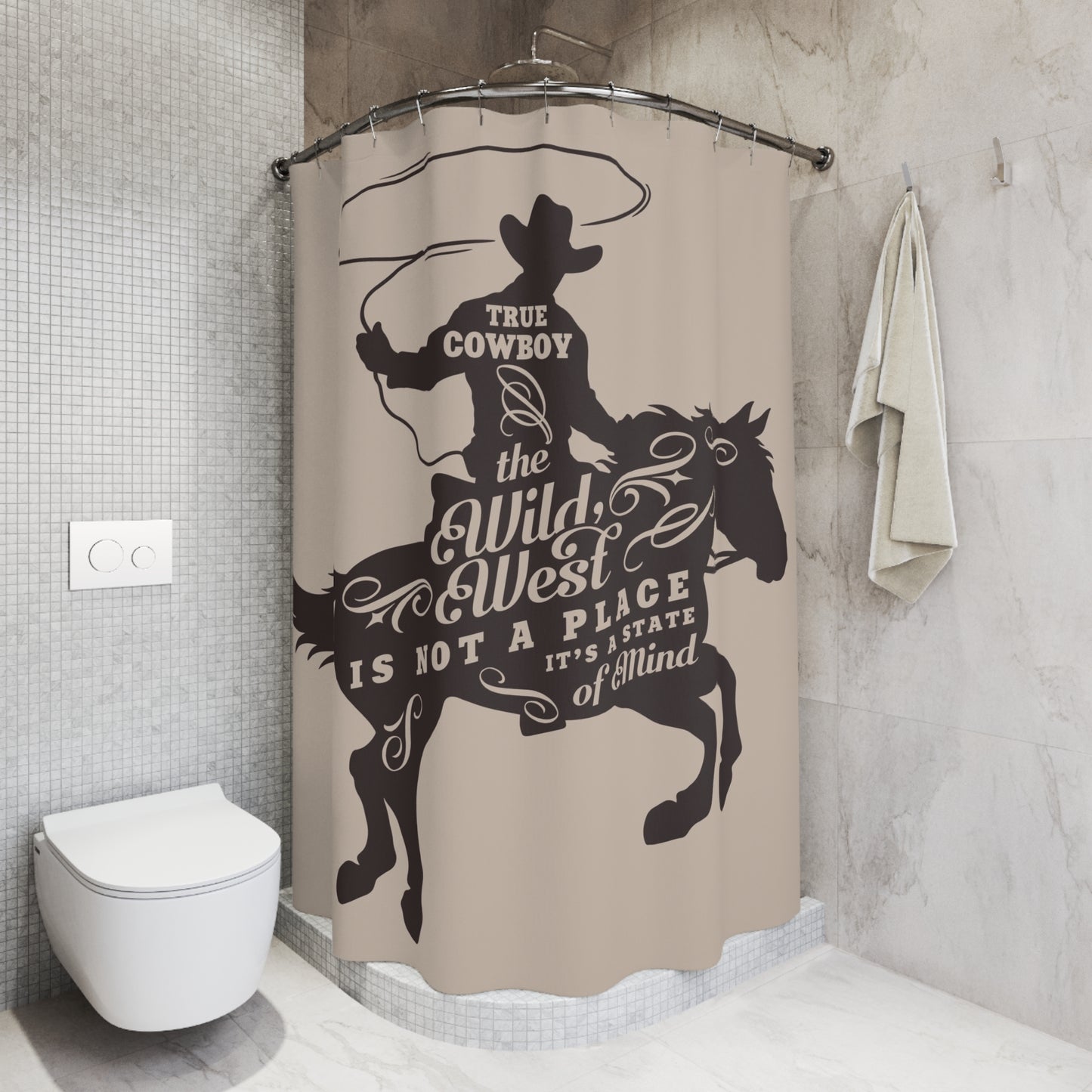 Rustic Cowboy Shower Curtain - True Cowboy Wild West Décor