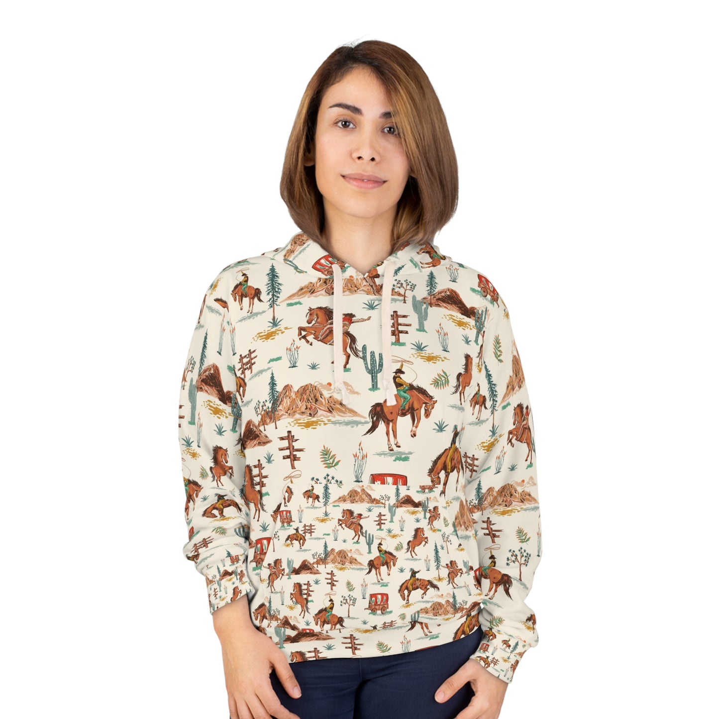 Vintage Western Spirit Unisex Pullover Hoodie, Cozy Sweatshirt for Ranch Life, Horse Lovers Gift, Fall Fashion, Equestrian Wear