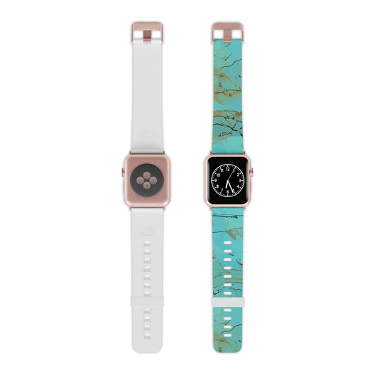 Turquoise Marble Art Apple Watch Band