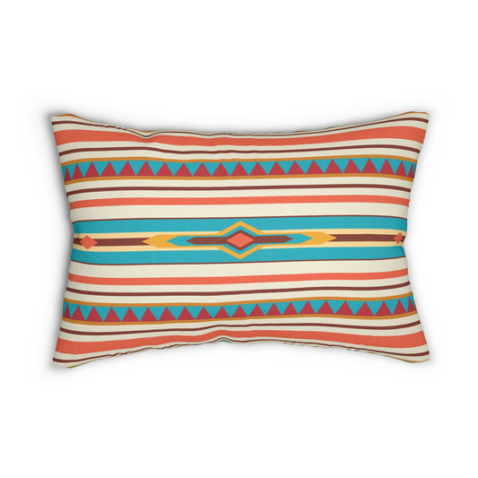 Southwestern and Cactus Pattern Lumbar Pillow - Bohemian Home Decor