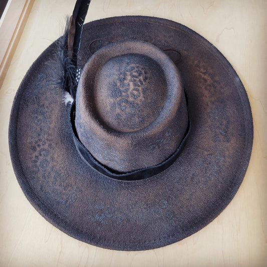 CUSTOM Hand-Painted Cowgirl Western Boho Hat A100