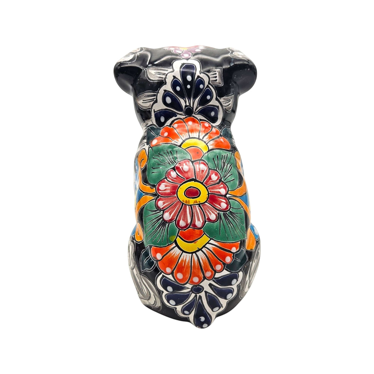 Day of the Dead Bulldog Figurine | Handmade Talavera Dog Statue
