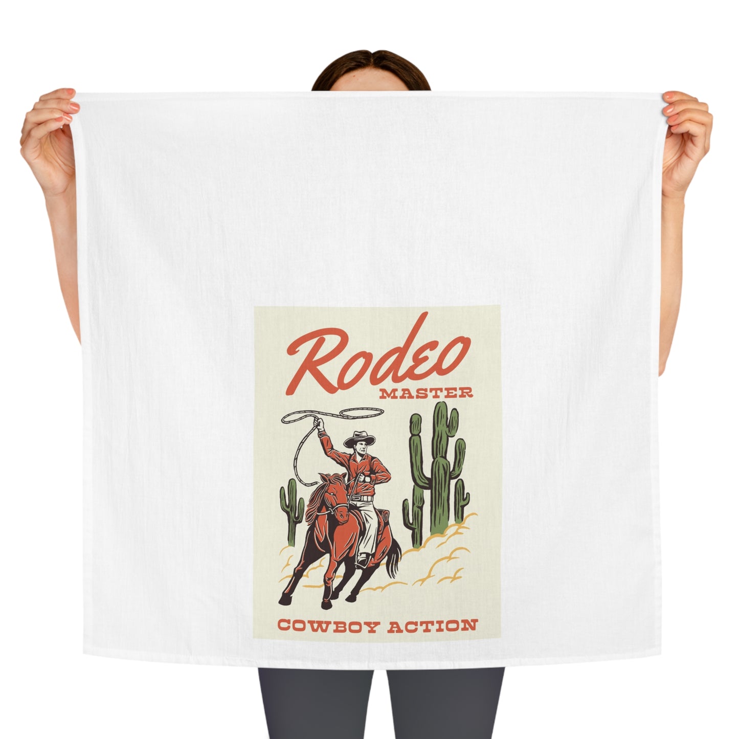 Rodeo Master Tea Towel - Western Kitchen Decor