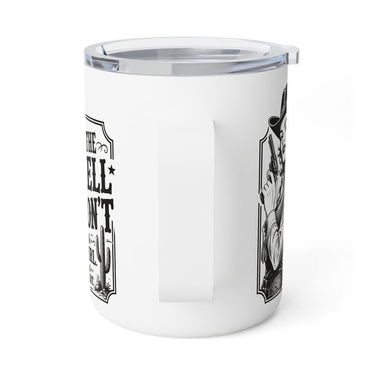 Western 10oz Insulated Coffee Mug – 'West on Pecos' Vintage Ranch Design