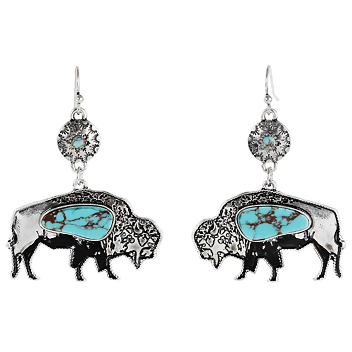 Justin Buffalo Stones - Women's Earrings Set