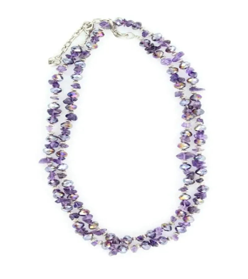 PU 35" Stone (Purple) - Womans Necklace