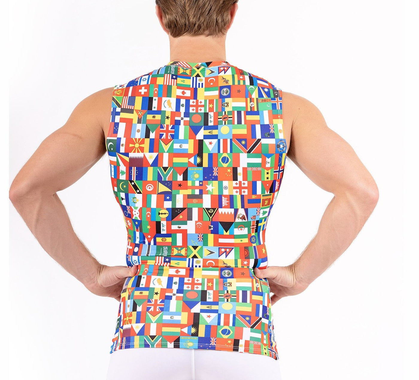 Insta Slim Flags Activewear Sleeveless High Crew Neck 5MAT018