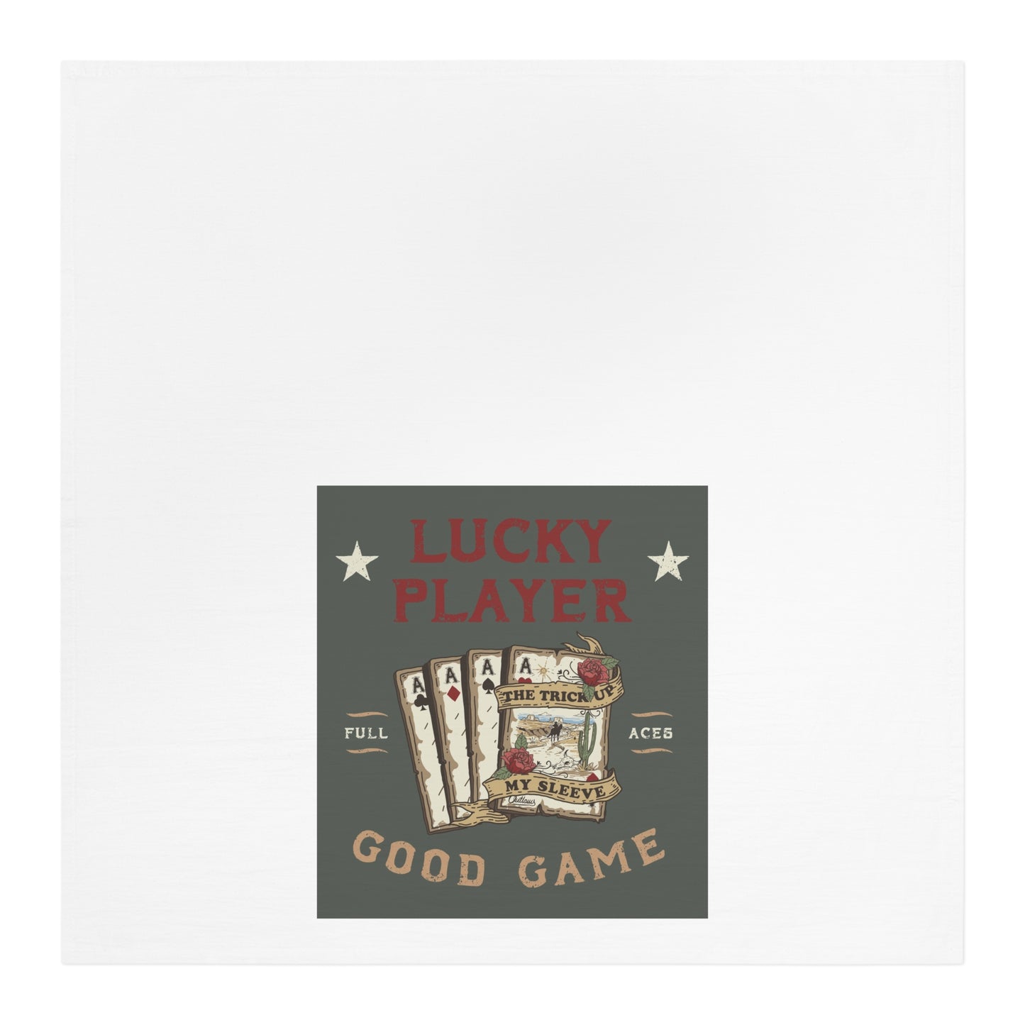 Lucky Player Vintage-Inspired Tea Towel for Gamers