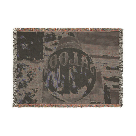 Saloon Sign Woven Blanket — Vintage Western Decorative Throw
