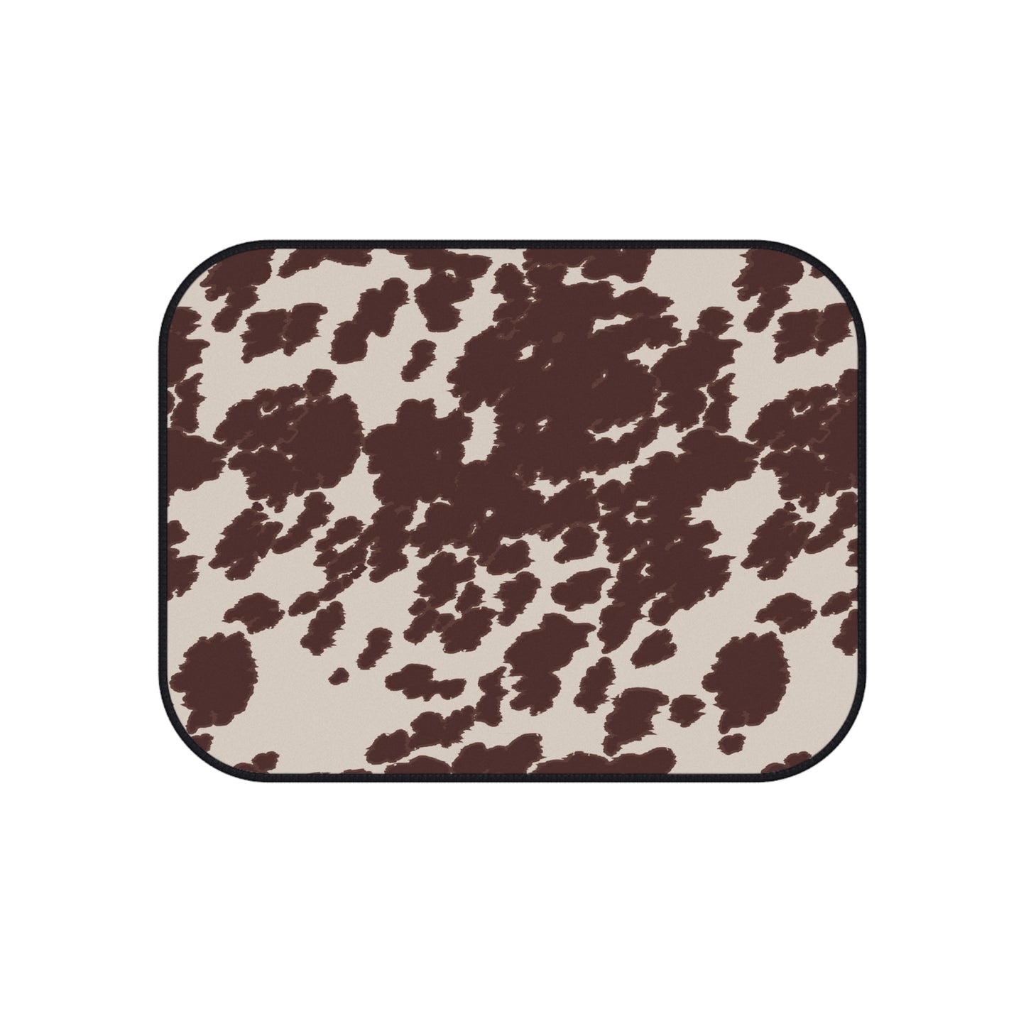 Brown Cow Print Car Mats - Set of 4