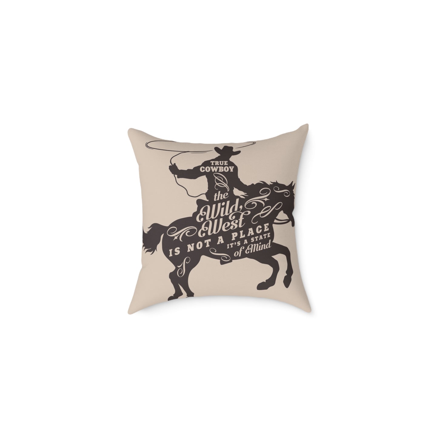 Rustic Western Rodeo Square Pillow - Cowboy and Tribal Designs