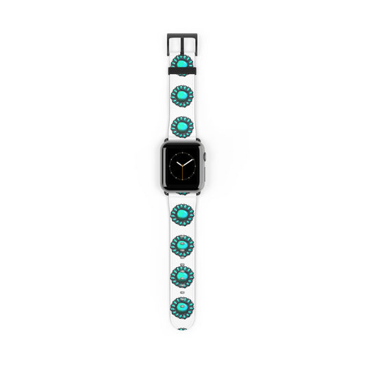 Turquoise Stone Print Bohemian Watch Band