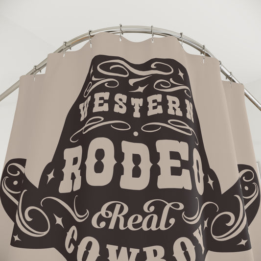 Western Rodeo Cowboy Shower Curtain - Rustic Home Décor for Western Lovers