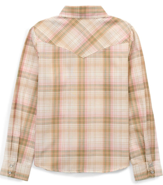The Girls Buttermilk Plaid Granddaddy Western Snap Shirt
