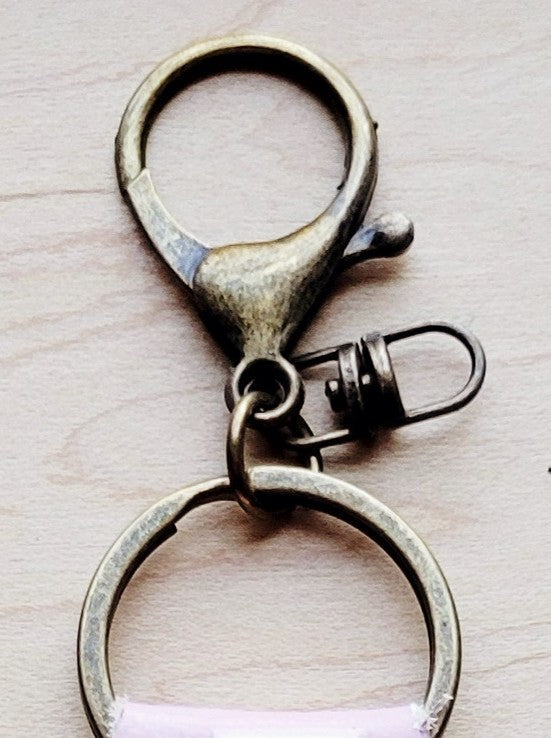Leather Keychain-Brindle Cowhide 702m