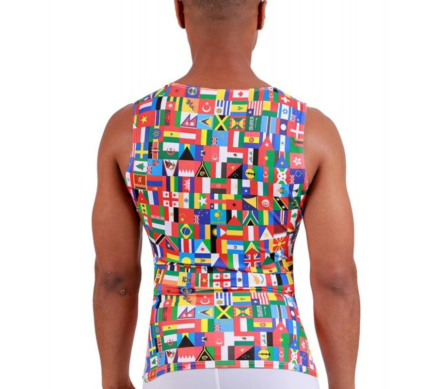Insta Slim Big and Tall Flag Activewear Muscle Tank 5MAT001BT