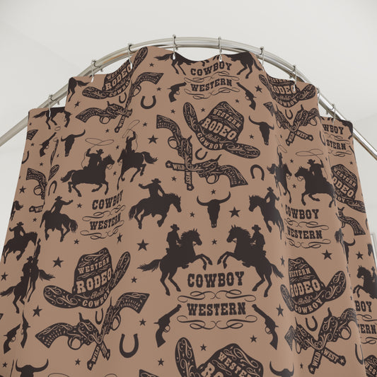Western Cowboy Shower Curtains - Rustic Rodeo Design for Home Decor