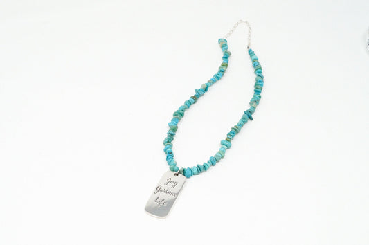 Vintage Designer Carolyn Pollack Relios Turquoise Bead Sterling Silver Necklace