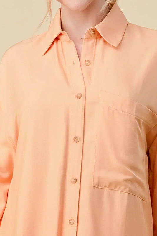 BASIC COLLARED BUTTON DOWN LONG SLEEVES SHIRTS
