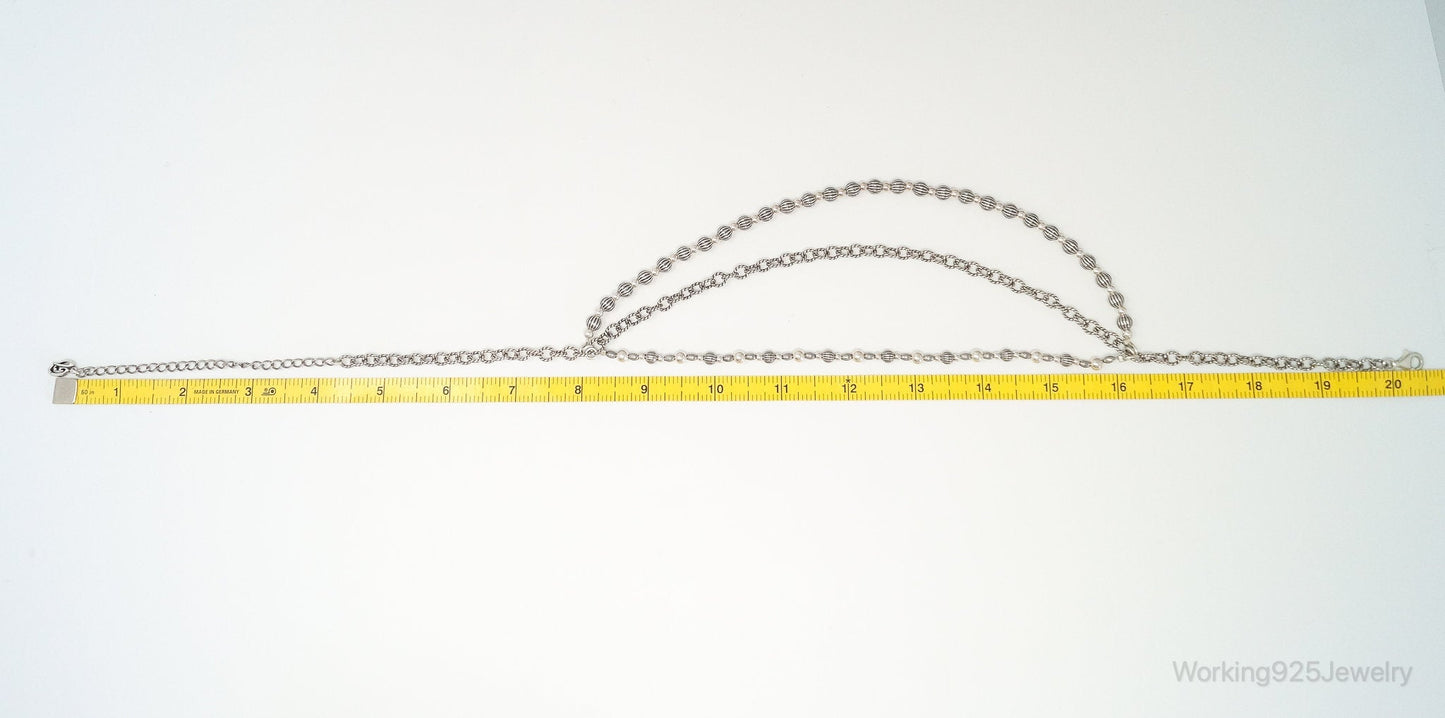 Southwestern Designer Carolyn Pollack Relios Bead Sterling Silver Necklace