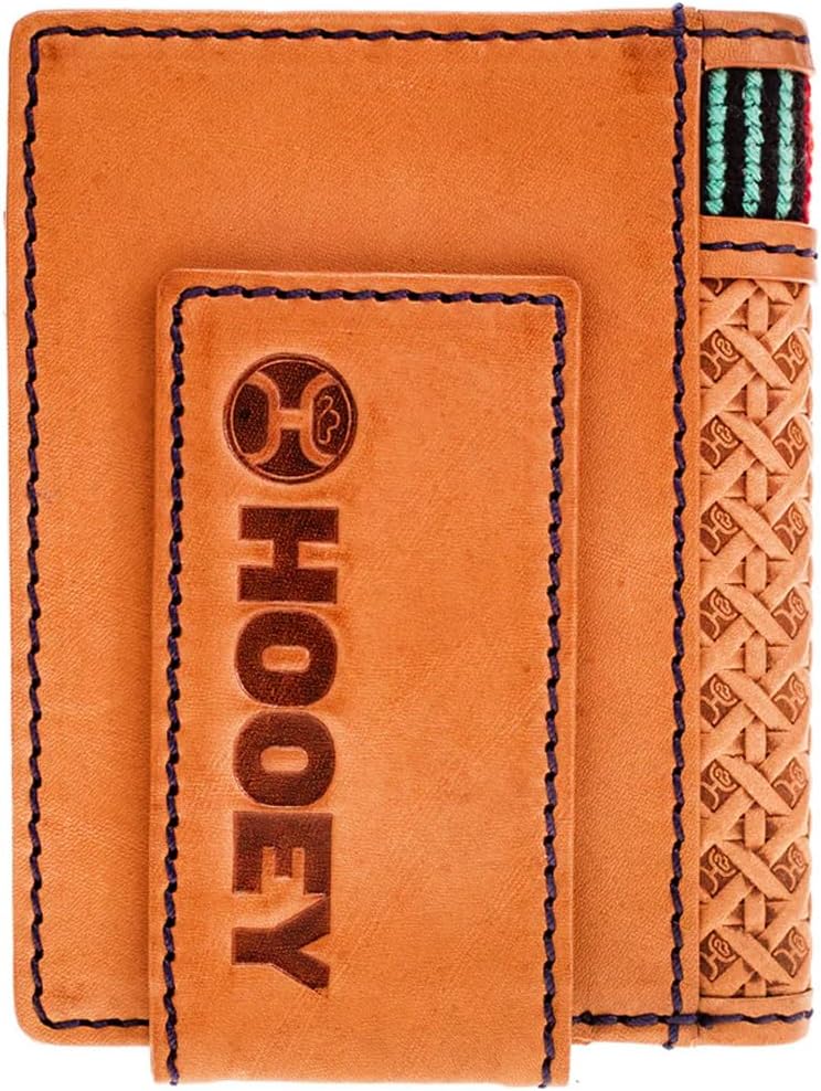 HOOey Tarlo Basket Weave - Men's Bifold Money Clip Wallet