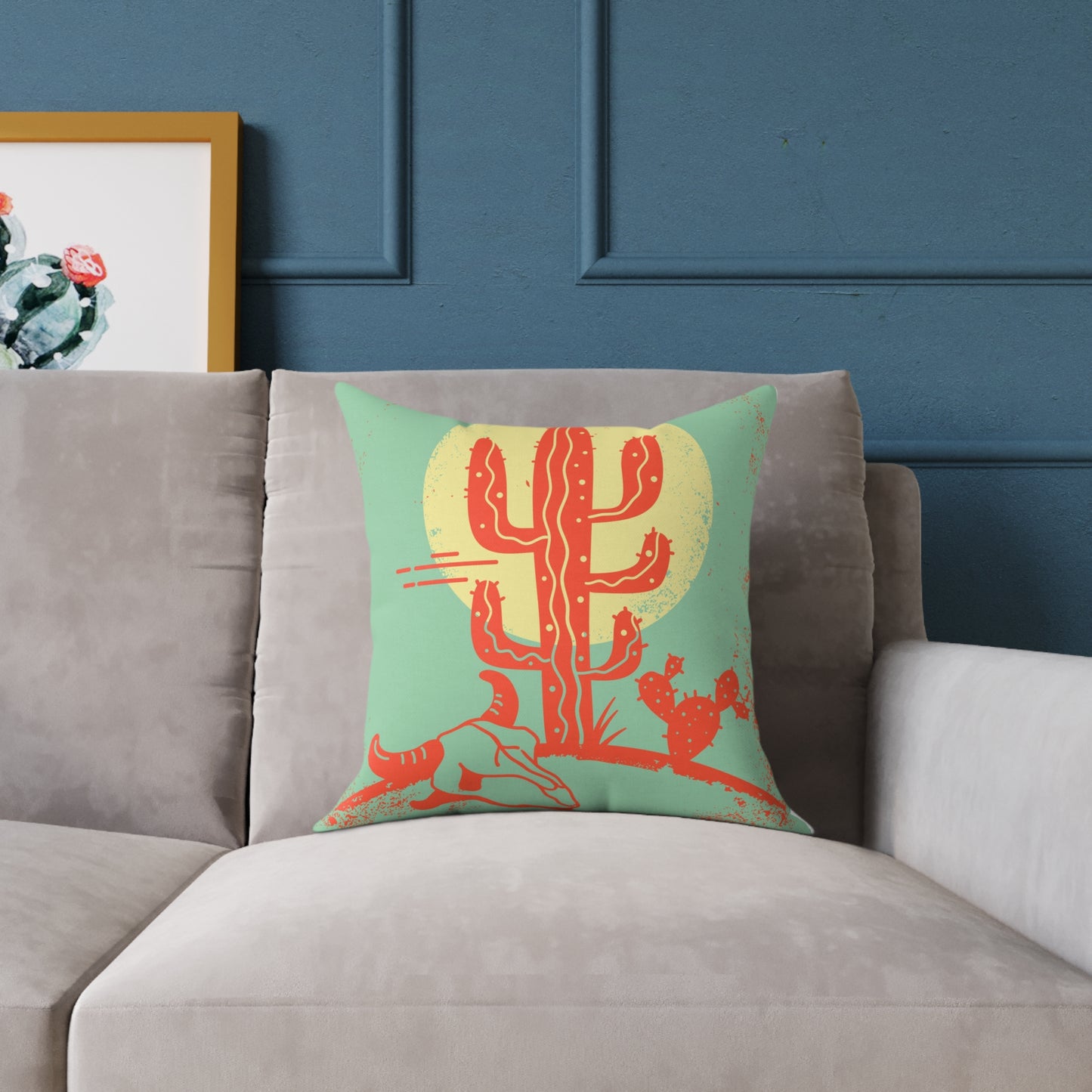 Desert-Inspired Square Poly Canvas Pillow