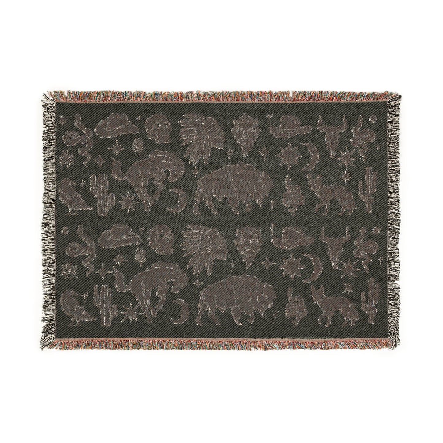 Southwestern Woven Blanket, Cozy Southwestern Decor, Rustic Home Accent, Gift for Nature Lovers, Bohemian Throw Blanket