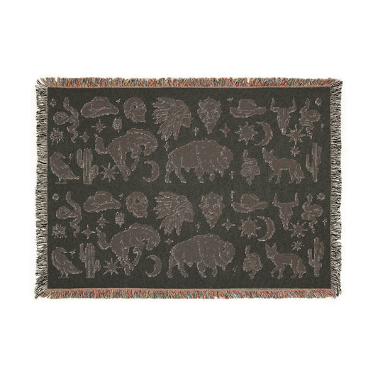 Southwestern Woven Blanket, Cozy Southwestern Decor, Rustic Home Accent, Gift for Nature Lovers, Bohemian Throw Blanket