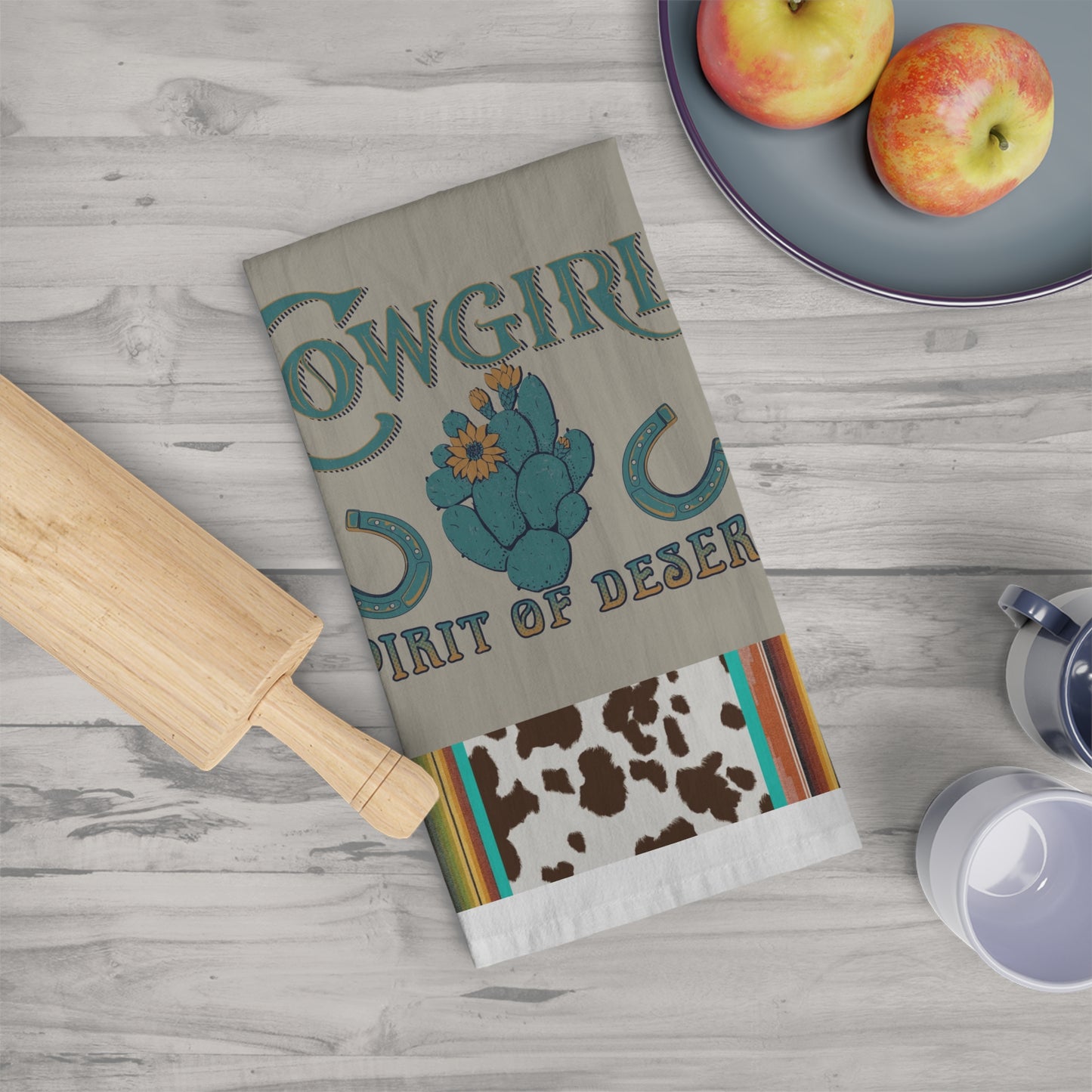 Cowgirl Spirit of Desert Tea Towel