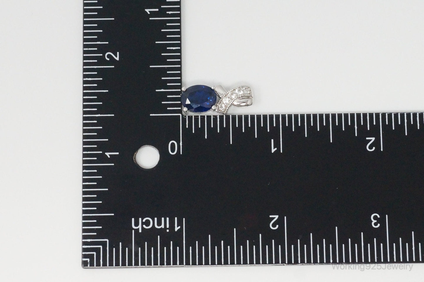 Designer SUN Sapphire Cubic Zirconia Sterling Silver Necklace Pendant