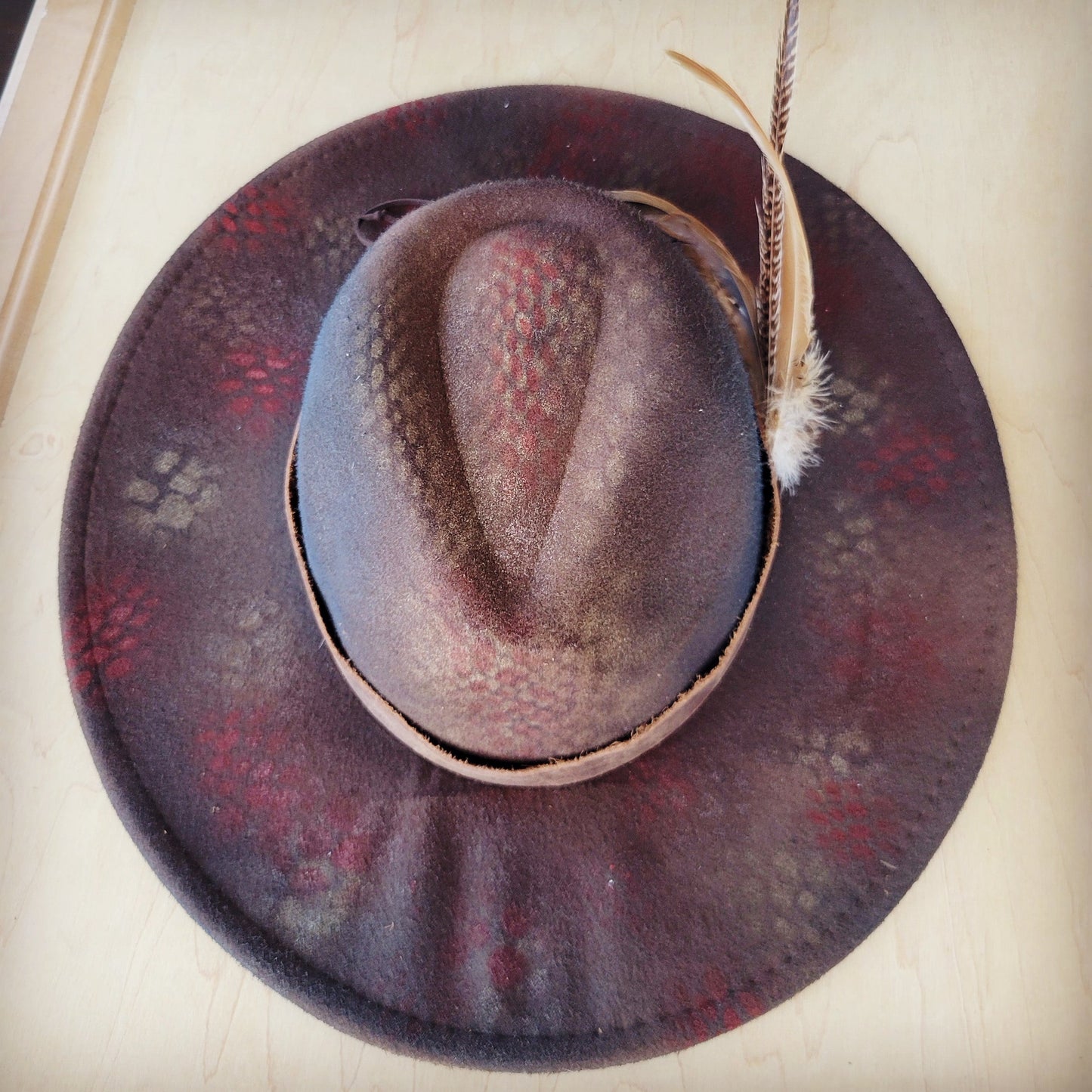 CUSTOM Hand-Painted Cowgirl Western Boho Hat A111