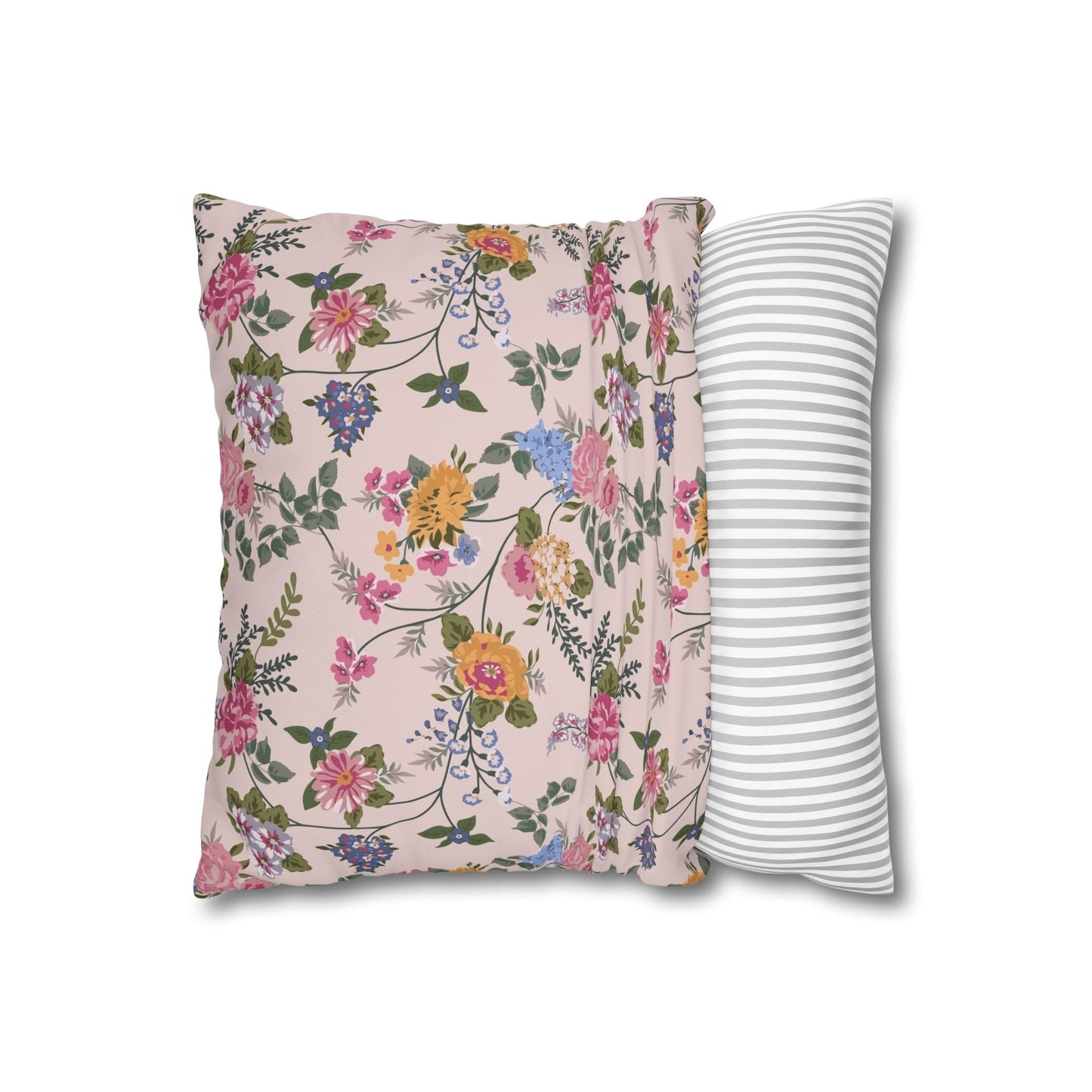 Floral Cow Pillowcase, Boho Farmhouse Decor, Country Living Accent, Cozy Home Gift, Rustic Animal Pillow Cover