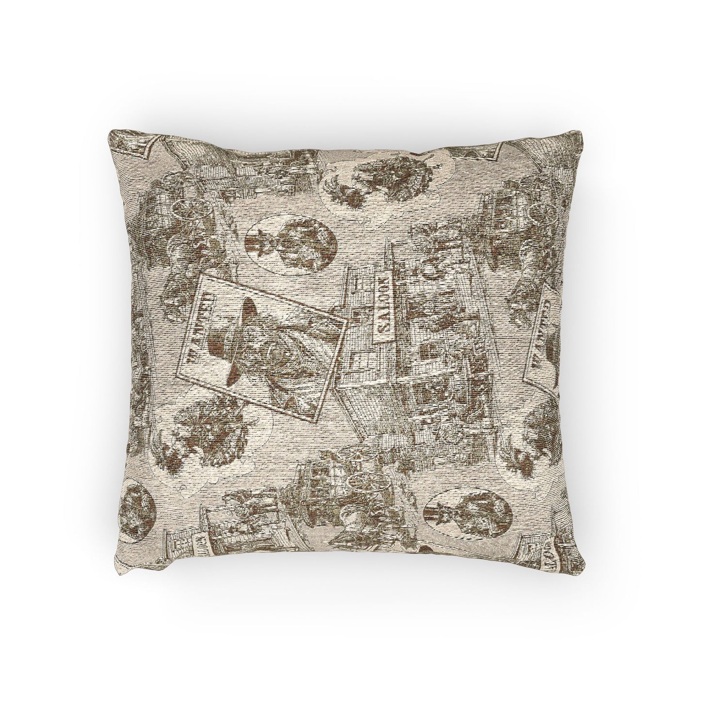 Old West Artistic Woven Pillow for Cozy Living Spaces, Housewarming Gift, Boho Decor, Eco-Friendly Cushion, Home Accent for All Seasons